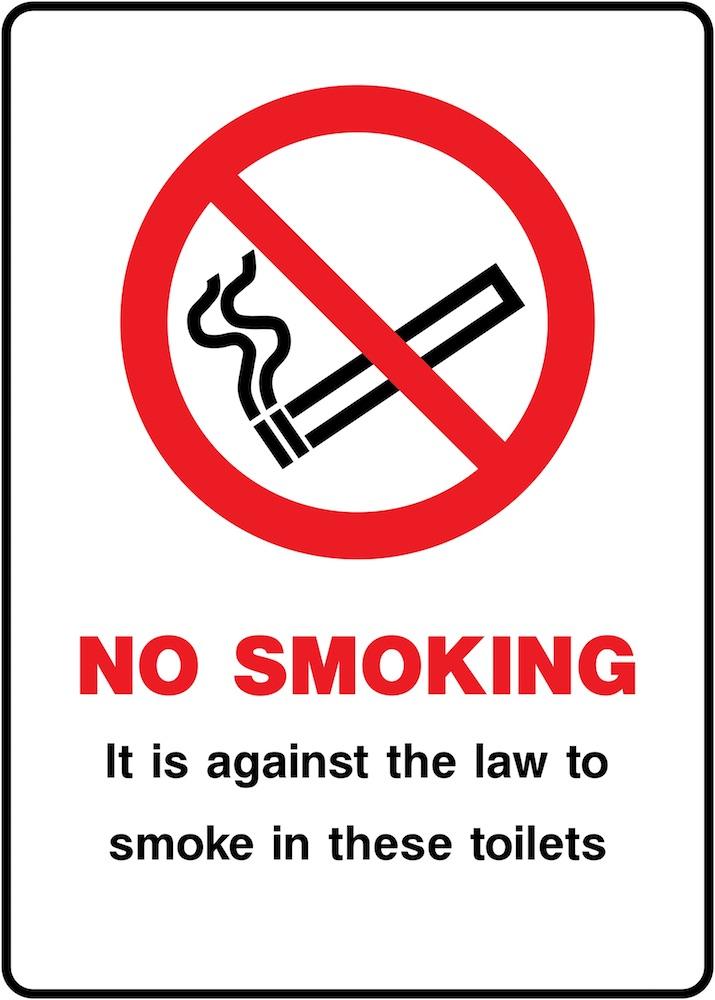 No Smoking In Toilets Sign | Elevate Signs