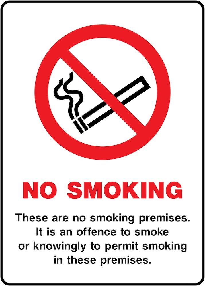No Smoking In Premises Sign | Elevate Signs