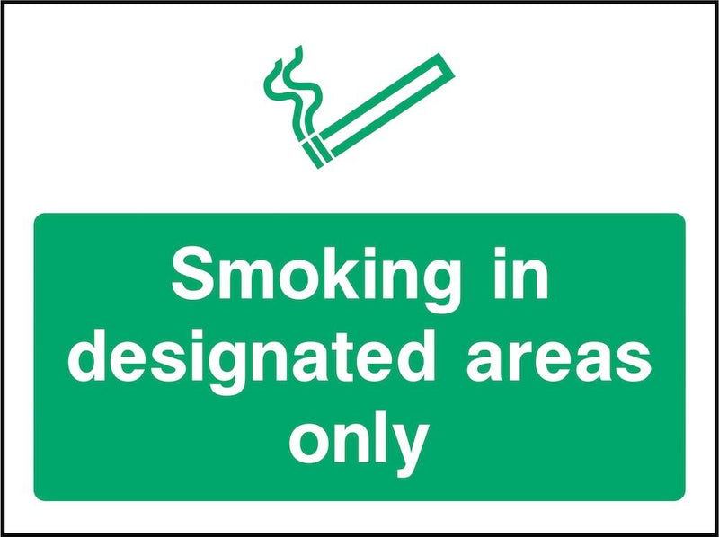 Smoking In Designated Areas Only Sign | Elevate Signs