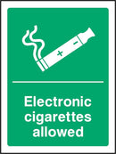 Electronic Cigarettes Allowed Sign | Elevate Signs