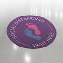 Social Distancing: Wait Here (Footprints) Floor Sticker
