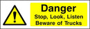 Danger Sign: Beware of Trucks