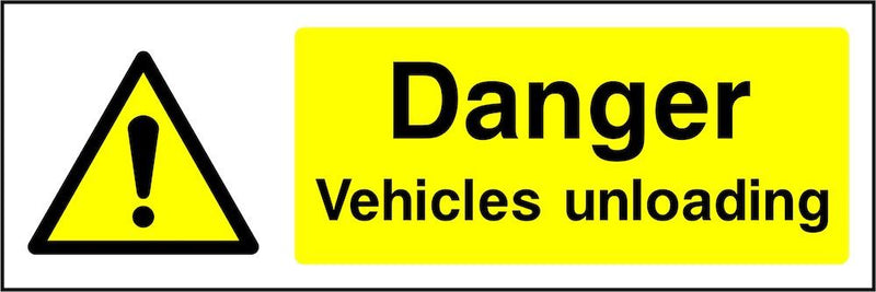 Danger Sign: Vehicles Unloading