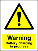 Warning Sign: Battery Charging In Progress