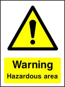 Warning Sign: Hazardous Area