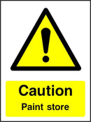 Caution Sign: Paint Store