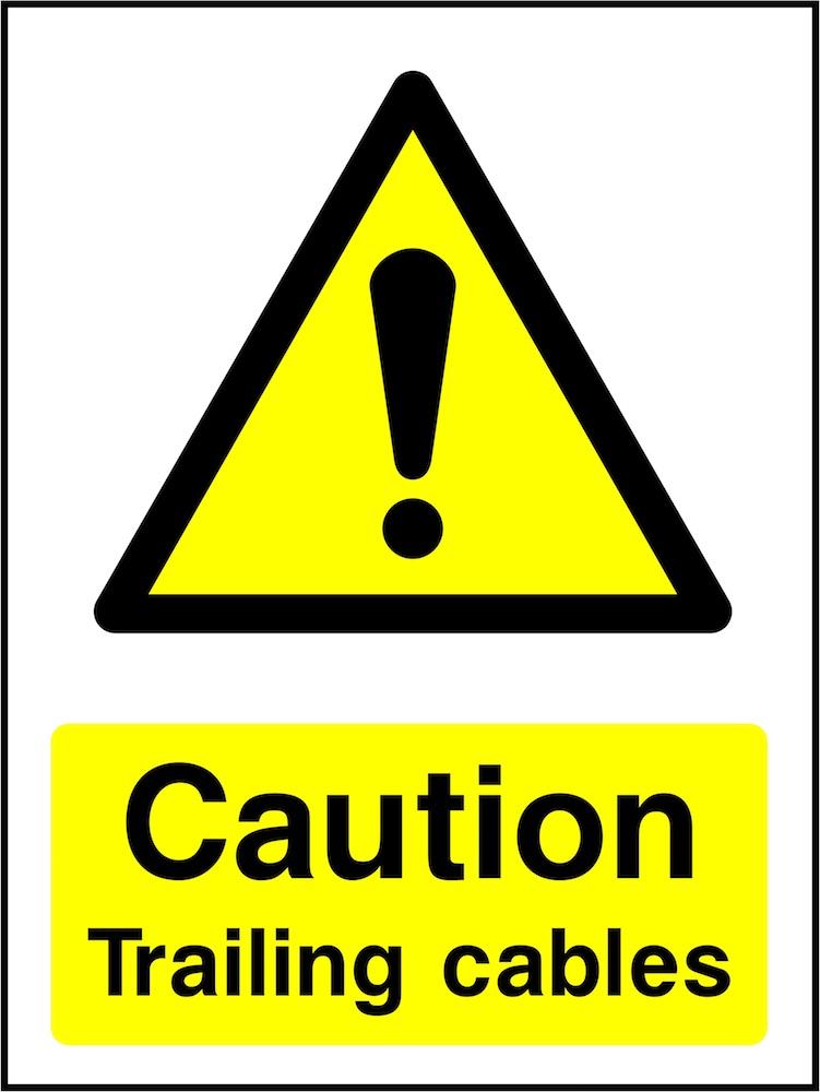 Caution Sign: Trailing Cables
